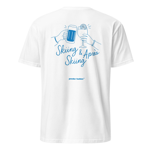 Skiing & Après Skiing T-Shirt in White, back print