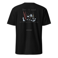 Sex Is Cool But Have You Ever Been Skiing T-Shirt in Black, back print
