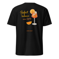 Perfect Balance Snow + Spritz T-Shirt in Black, back print