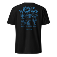 Winter Vacance Mood T-Shirt in Black, back print
