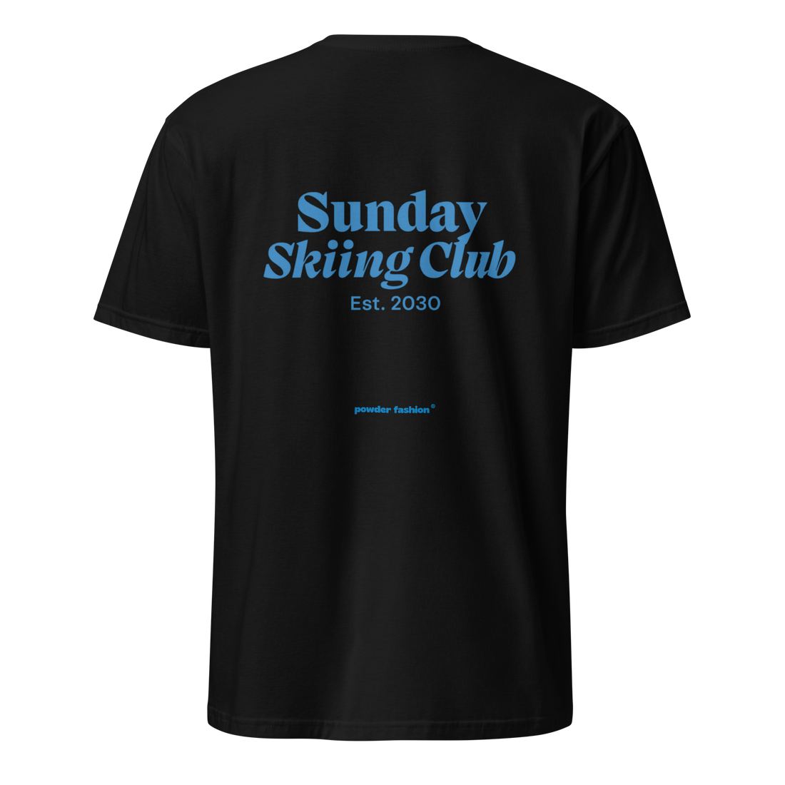 Sunday Skiing Club T-Shirt in Black, back print