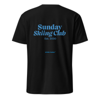 Sunday Skiing Club T-Shirt in Black, back print