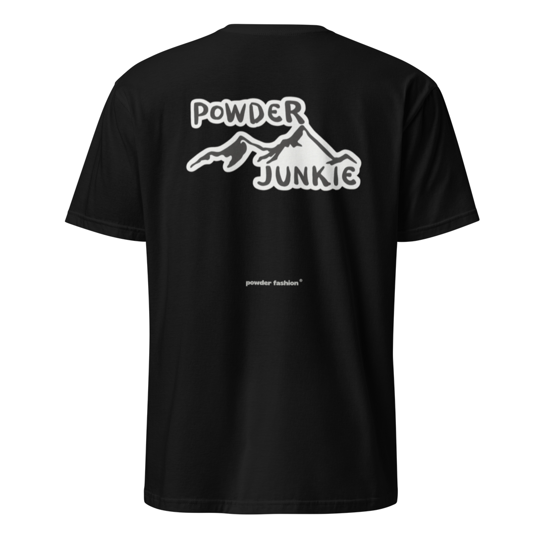 Powder Junkie T-Shirt in Black, back print