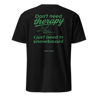 Don’t Need Therapy Snowboard T-Shirt in Black, back print