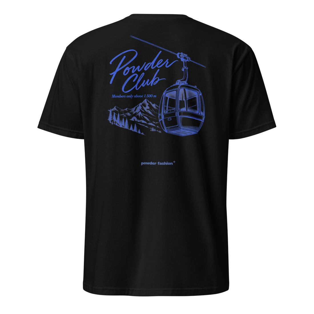 Powder Club T-Shirt in Black, back print