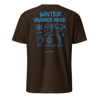 Winter Vacance Mood T-Shirt in Dark Chocolate, back print