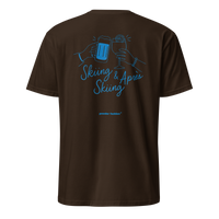 Skiing & Après Skiing T-Shirt in Dark Chocolate, back print
