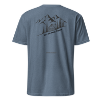 Eat • Ski • Sleep • Repeat T-Shirt in Heather Indigo, back print