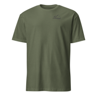 Eat • Ski • Sleep • Repeat T-Shirt in Military Green, front