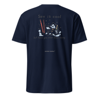 Sex Is Cool But Have You Ever Been Skiing T-Shirt in Navy, back print