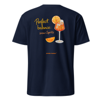 Perfect Balance Snow + Spritz T-Shirt in Navy, back print