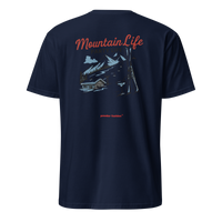 Mountain Life Party Life T-Shirt in Navy, back print