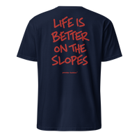 Life Is Better on the Slopes T-Shirt in Navy, back print