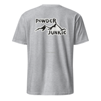 Powder Junkie T-Shirt in Sport Grey, back print