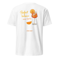 Perfect Balance Snow + Spritz T-Shirt in White, back print