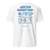 Winter Vacance Mood T-Shirt in White, back print