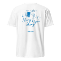 Skiing & Après Skiing T-Shirt in White, back print