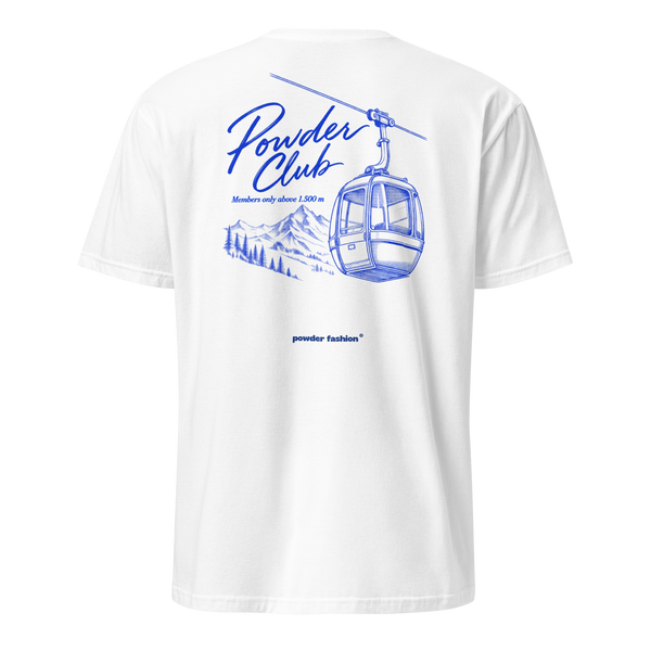 Powder Club T-Shirt in White, back print