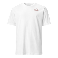 Born to Ski Forced to Work T-Shirt in White, front