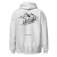 Eat • Ski • Sleep • Repeat Hoodie in Ash, back print