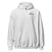 Eat • Ski • Sleep • Repeat Hoodie in Ash, front
