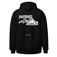 Powder Junkie Hoodie in Black, back print