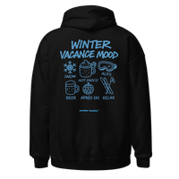 Winter Vacance Mood Hoodie in Black, back print