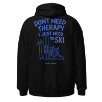 Don’t Need Therapy Ski Gear Hoodie in Black, back print