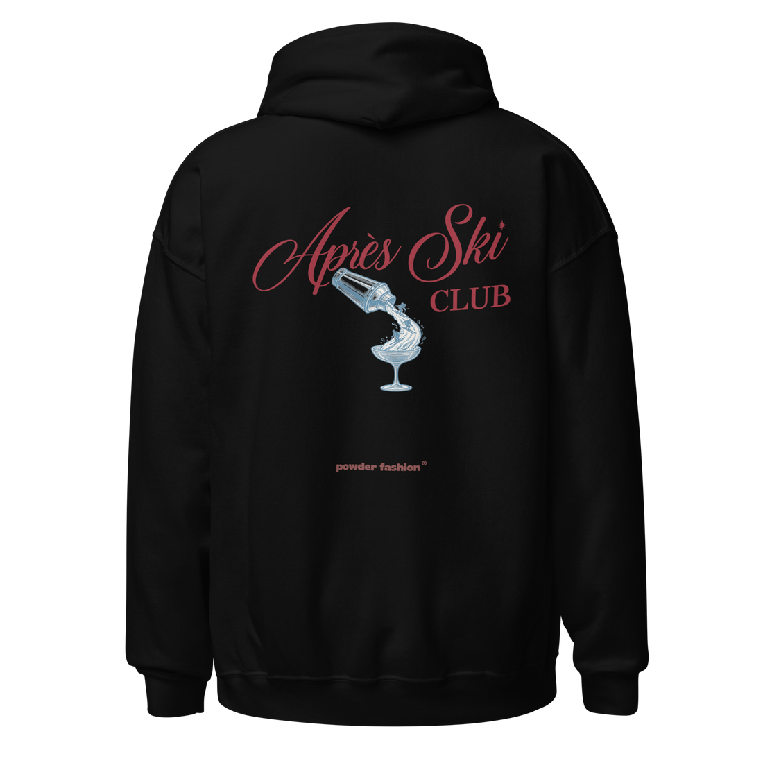 Après Ski Club Hoodie in Black, back print