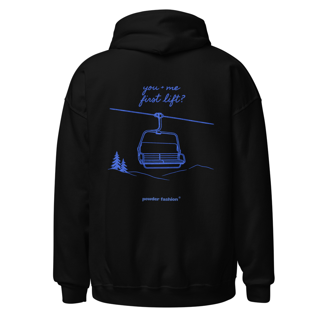 First Lift Hoodie in Black, back print