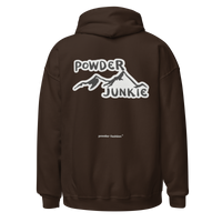 Powder Junkie Hoodie in Dark Chocolate, back print