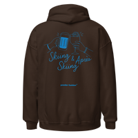 Skiing & Après Skiing Hoodie in Dark Chocolate, back print