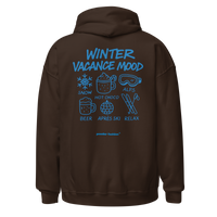 Winter Vacance Mood Hoodie in Dark Chocolate, back print