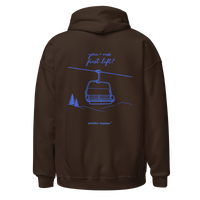 First Lift Hoodie in Dark Chocolate, back print