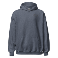 Eat • Ski • Sleep • Repeat Hoodie in Heather Sport Dark Navy, front