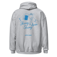 Skiing & Après Skiing Hoodie in Sport Grey, back print