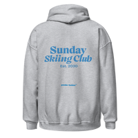 Sunday Skiing Club Hoodie in Sport Grey, back print