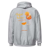 Perfect Balance Snow + Spritz Hoodie in Sport Grey, back print