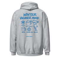 Winter Vacance Mood Hoodie in Sport Grey, back print