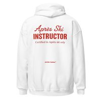 Après Ski Instructor Hoodie in White, back print