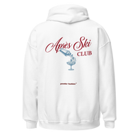 Après Ski Club Hoodie in White, back print