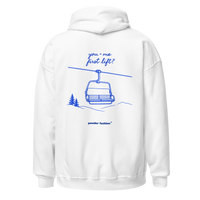 First Lift Hoodie in White, back print