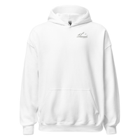 Powder Junkie Hoodie in White, front