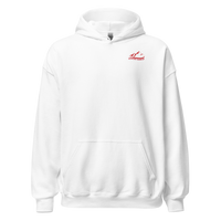 I’m Not Lazy I Just Want to Ski Hoodie in White, front