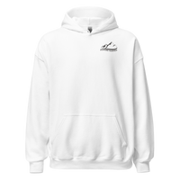 Eat • Ski • Sleep • Repeat Hoodie in White, front